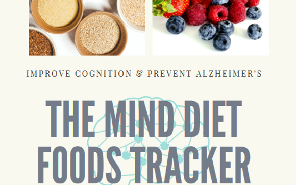 Mind Diet Foods Tracker & Organizer By Natural Capacities Brain 