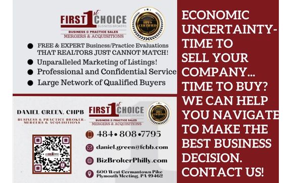 Free Business Valuations  by First Choice Business Brokers, Philadelphia