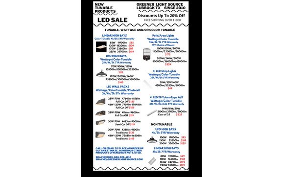 TUNABLE LED LIGHTING FIXTURES by Greener Light Source, LLC