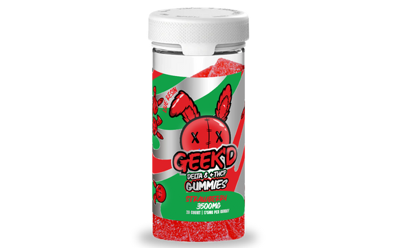 Strawberry 3500MG - Delta 8 + THCP  by GEEK'D Extracts