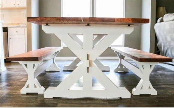 Trestle Table by Clines Crafted Woodworking LLC