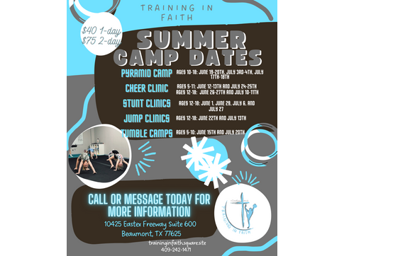 Summer camps and clinics by Training in Faith LLC
