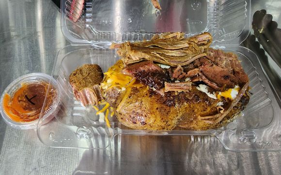 Loaded Potato (Brisket or Pork) by Gents' Bounty BBQ, LLC