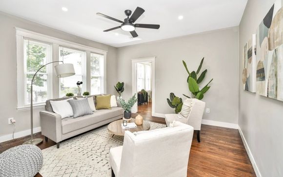 Staged Dorchester Condo - Living Room by SHE Designs LLC