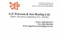 Heating, Ventilating & Air Conditioning Service by G.PETERSON & SON HEATING LTD.