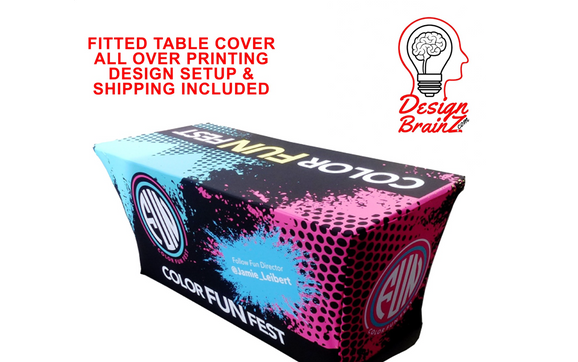 Table Cover 6ft Fully Sublimated Full Color by Design Brainz LLC