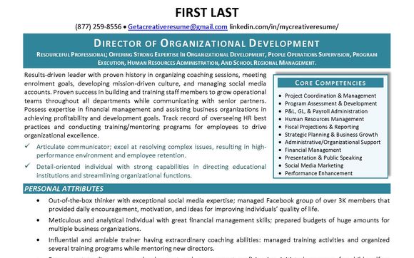 PROFESSIONAL RESUME by Creative Resumes, Inc.