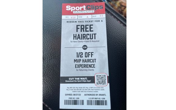 Free Haircut by Sport Clips
