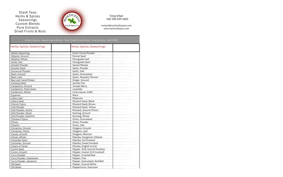 Product list page 1 by Monticello Spice