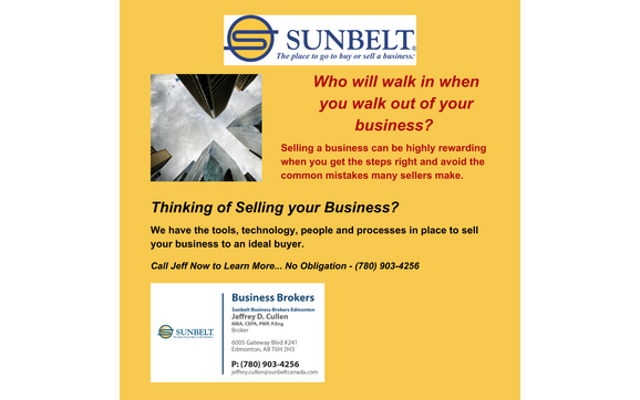 Business Brokerage in Northern Alberta, Yukon & NWT by Jeffrey Cullen