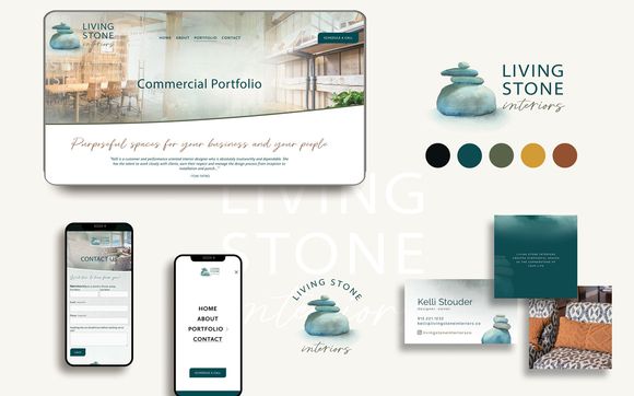 Living Stone Interiors Brand and Website Design by Finicky Fox Design