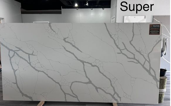 Solstone Quartz - Calacatta Super 3cm - 126"x63" by Pelican Int'l