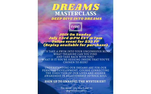 Deep dive into dreams masterclass by Divine Discoveries in Avon Park 
