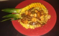 Loaded Pineapple with Chicken, Steak, Shrimp & Pork by Hixson's Heavenly Creations & Delights, LLC 