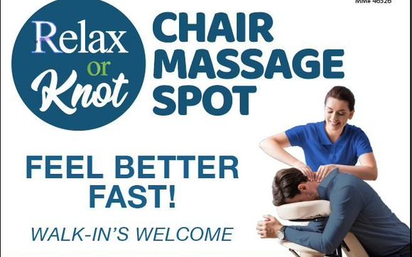 15-minute "Relax & Recharge" chair massage for only $20! by Relax or Knot - Chair Massage Spot