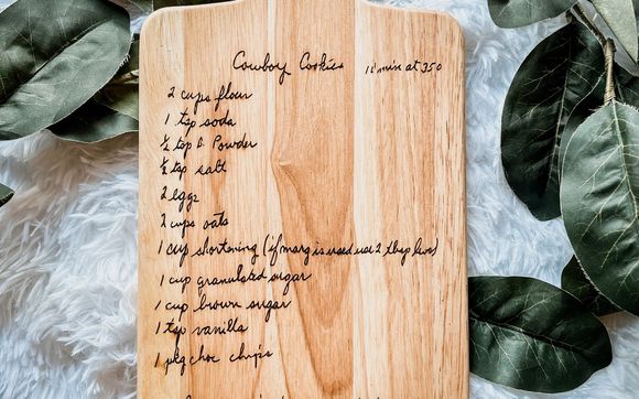 Engraved Recipe Cutting Board by Fancy Front Porch