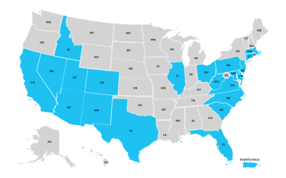 Residential Solar Installations in 22 States in USA by PWR Energy Solar