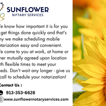 Mobile Notarization Services by Sunflower Notary Services