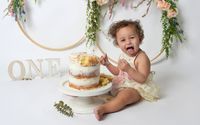 1 Year Cake Smash Sessions by Paige Porchia Photography