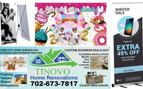 Banners by Print and Cut work