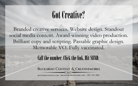 Writing & Editing Services by J Buck Ford -Buckaroo Content & Creativeworks