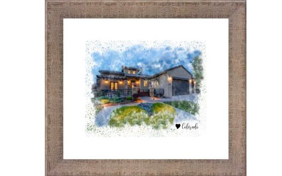 Watercolor Print - House by Athena Nicole Photography