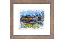Watercolor Print - House by Athena Nicole Photography
