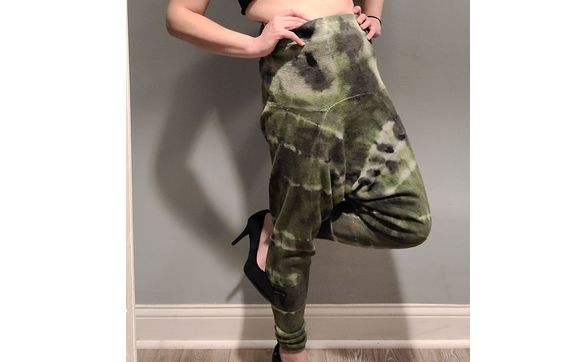 Hand-dyed parachute pants by Not Available Designs