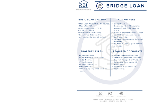 RBI Bridge Loan Program  by RBI Private Lending - Hard Money Lenders 