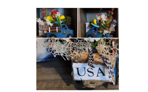Patriotic Truck by Treasure Box And Creations