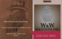 Investigations  by W&W Solutions, Inc.