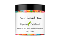500mg CBD Mini Gummy Worms  by Organics Fulfillment