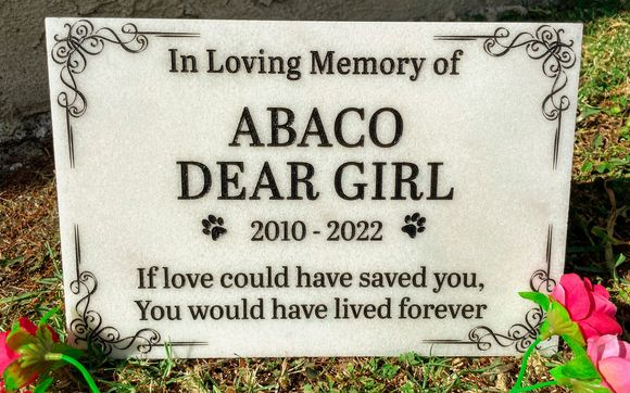 Marble Memorial plaque Engraved by MyFurevermemories.com