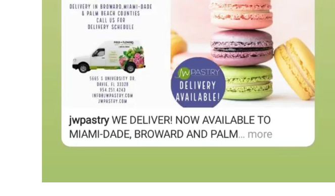 We Deliver by JW Pastry