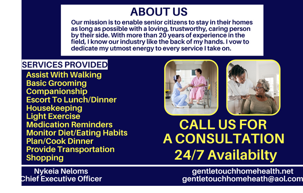 Homemaker and companion services by Gentle Touch Homemaker and ...
