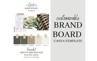 FREE brand board template by Made Whole Nutrition