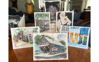 Hand painted notecards by Judymgibbs designs