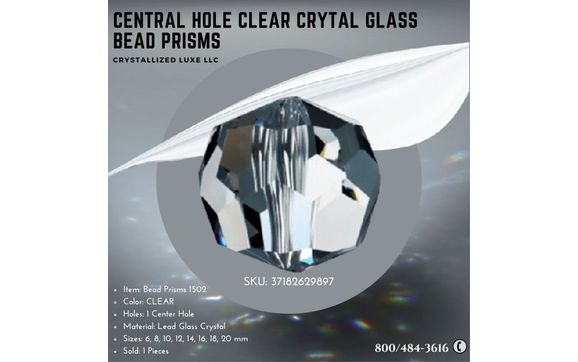 Cut Glass Crystal Center Hole Beads  by Crystallized Luxe LLC