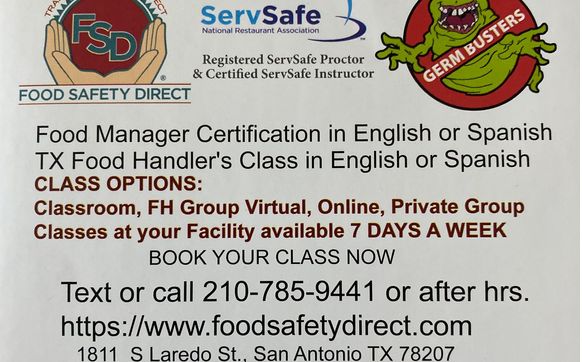 Food Safety Manager Certification by Food Safety Direct in San Antonio