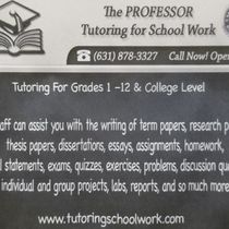 Tutoring in Most Subjects and Levels by Professional Tutoring, Editing, and Term & Research Paper Helpline