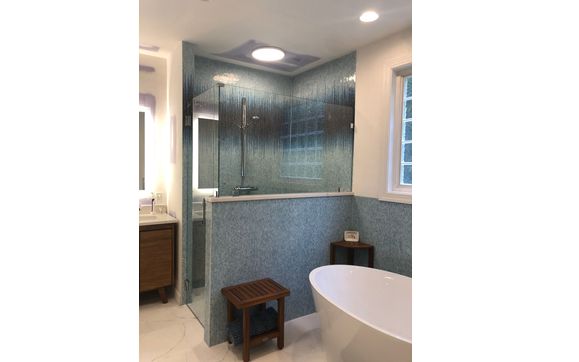 Shower Door Installation On Glass Wall Tiles By Mia Shower Doors In Raleigh Nc Alignable 2657