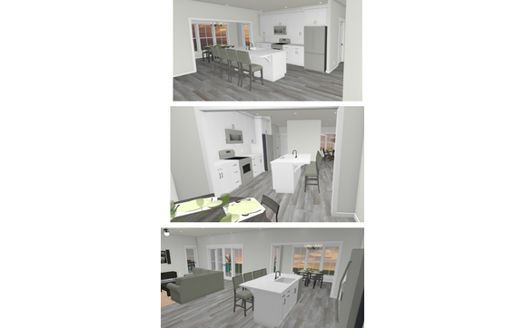 Interior 3D color kitchen designs! by Dolphin Cabinet Designs