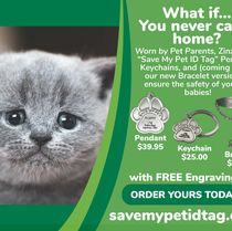 Save My Pet ID Tag by Zinzie Pie, LLC