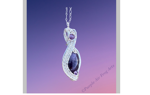 Wire wrapped jewelry  by Purple Air Frog Arts