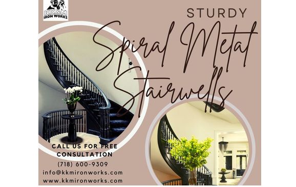 Metal Spiral Stairwell by KK & M Ironworks