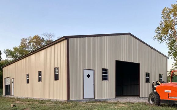Built on site Metal Carports, Garages and Barns by The Shed House