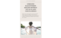 UnBound Black Women Healing Retreat Information Session this Sunday 4pm on Zoom by Grace Community Counseling & Social Services, LLC