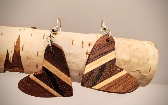 Heart earrings  by TRs Earrings, LLC