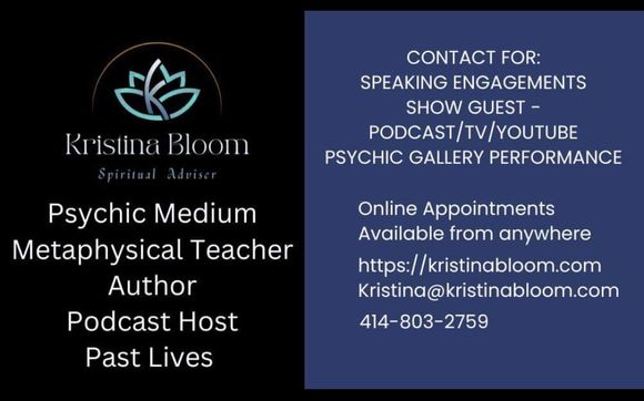 Online Appointment Booking by Kristina Bloom Spiritual Advisor