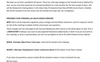 Food Vendor meeting by Oneida Farmers Market (Wisconsin)